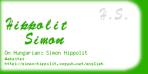 hippolit simon business card